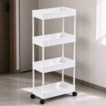 Slim Rolling Storage Cart 4-Tier Bathroom Organizer