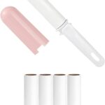 Lint Roller Refill Set with Ergonomic Handle and Replacement Rolls